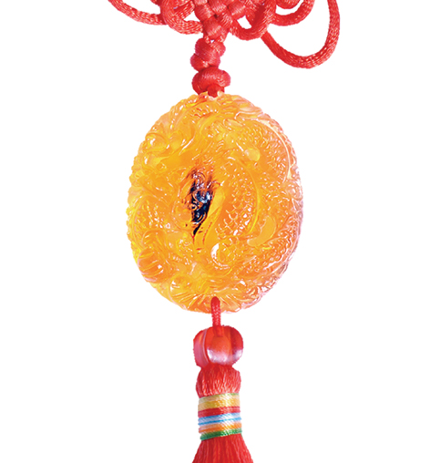 維尼寶貝飛龍車掛胎毛鏈