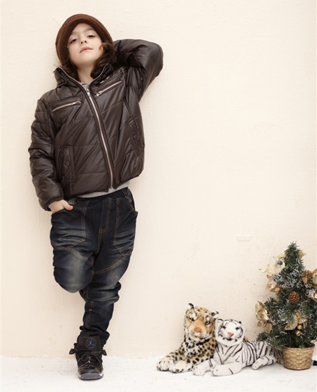 小熊B琪男童冬季拉鏈外套