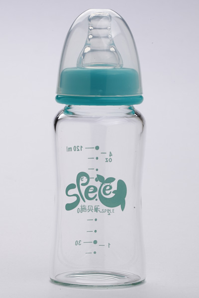 施貝樂(lè)寬口弧形玻璃奶瓶NBH01-120