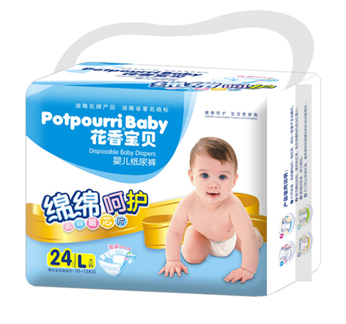 花香寶貝綿綿呵護(hù)疏導(dǎo)層芯片尿褲L碼