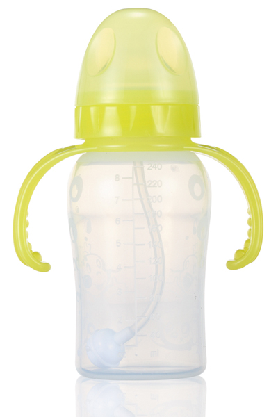 媽媽易300毫升全自動雙柄寬口硅膠奶瓶(pp包裝)黃色