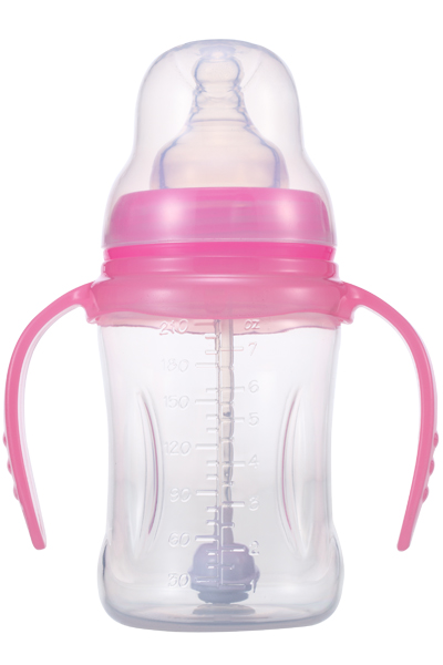 媽媽易210毫升PP全自動雙柄寬口多邊形奶瓶