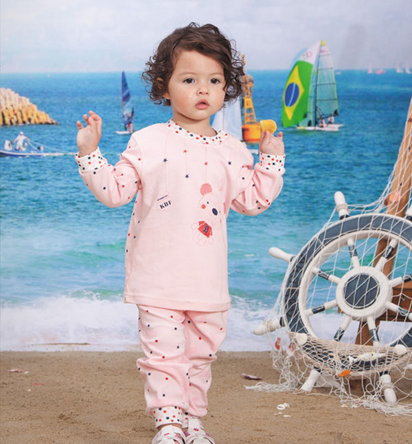 康貝坊全棉粉色女童內(nèi)衣