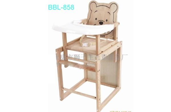 博比龍858實(shí)木兒童餐椅