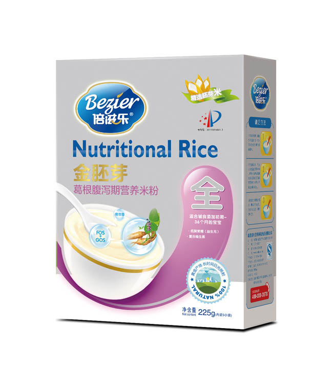 倍滋樂金胚芽盒裝葛根腹瀉期營養(yǎng)米粉