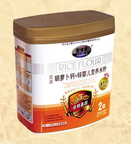 新多樂胡蘿卜鈣+鋅嬰兒營(yíng)養(yǎng)米粉2段