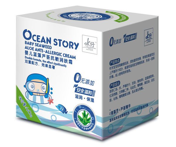 ok仔嬰兒藍(lán)藻蘆薈抗敏潤(rùn)膚霜