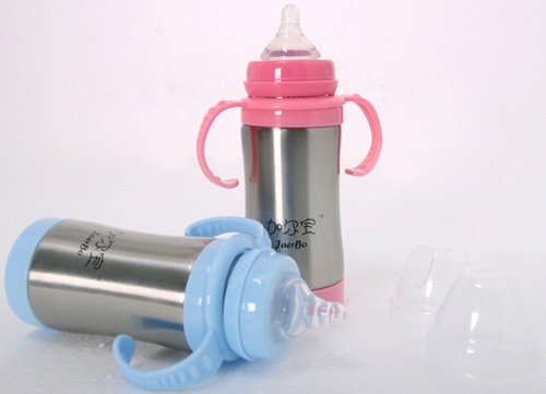 加爾寶不銹鋼雙層真空保溫奶瓶