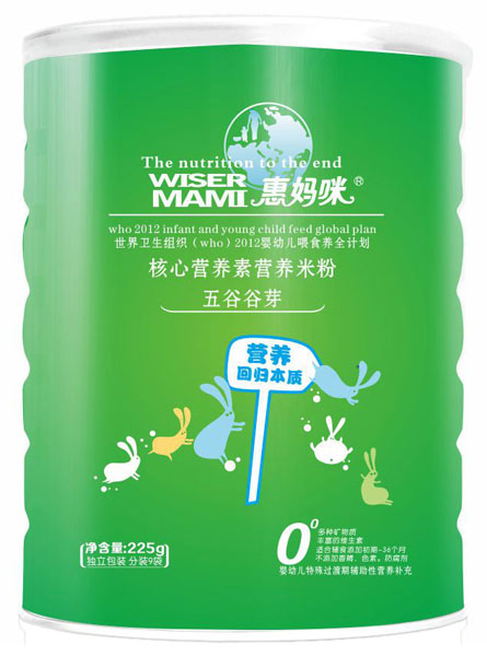 惠媽咪五谷谷芽核心營養(yǎng)素營養(yǎng)米粉罐裝