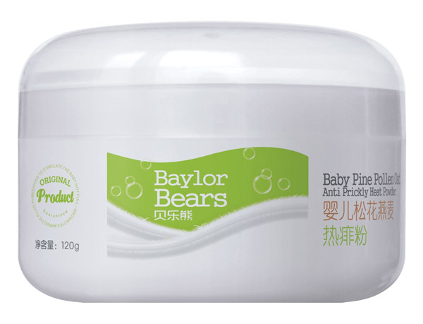 貝樂(lè)熊嬰兒松花燕麥熱痱粉120g