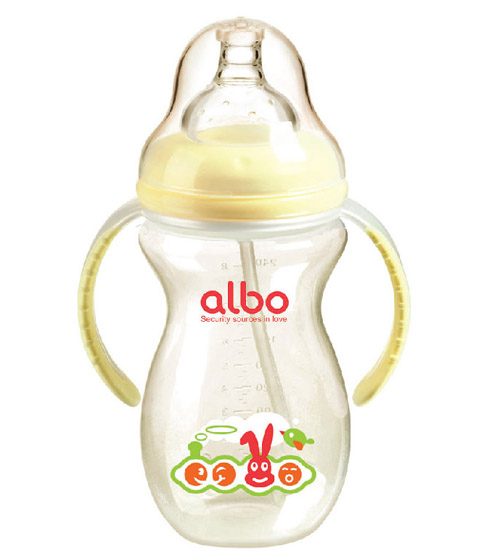 愛(ài)樂(lè)寶PP葫蘆自動(dòng)奶瓶270ml黃色