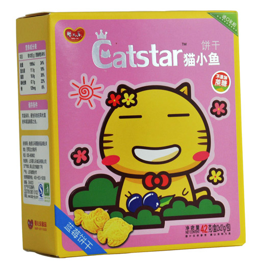 嬰兒樂貓小魚藍莓餅干