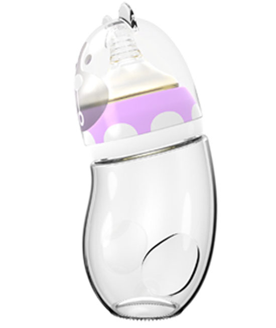 母貝兒熊貓寶寶三色玻璃帶防塵蓋紫色