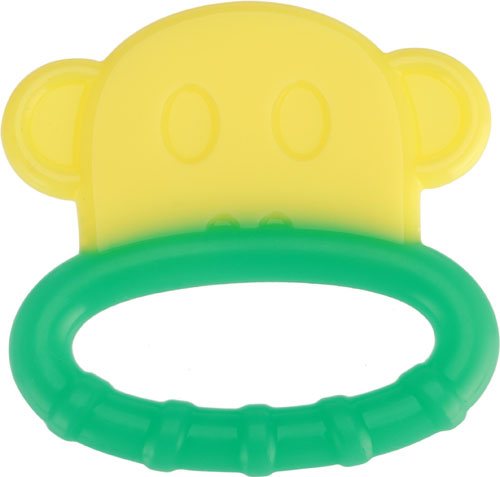 噯唯全硅膠雙色牙膠小熊