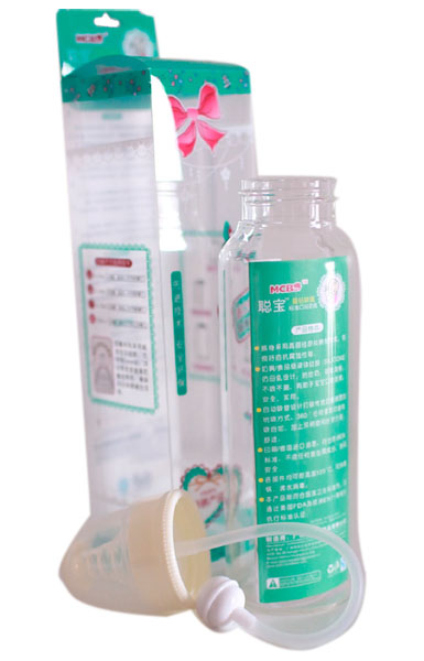 聰寶240ml標(biāo)準(zhǔn)口徑晶鉆玻璃奶瓶