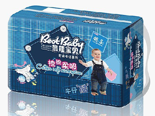 寶貝時(shí)尚牛仔紙尿褲S碼48片