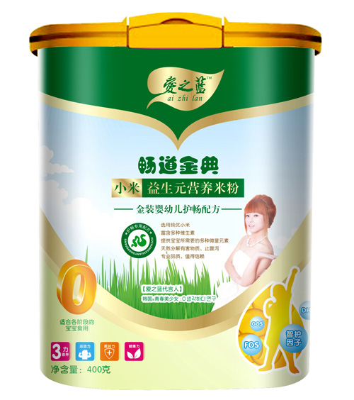 金裝嬰幼兒護(hù)暢小米益生元營(yíng)養(yǎng)米粉