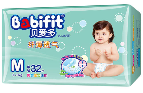 貝愛多纖薄透氣紙尿片M碼32片
