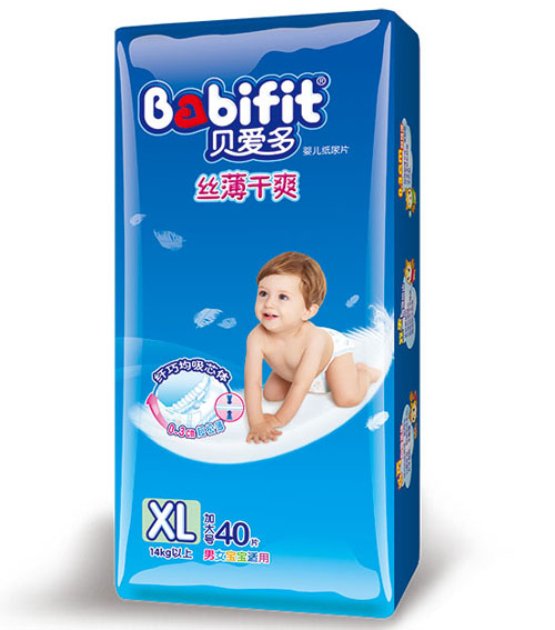 貝愛多絲薄干爽紙尿片XL碼40片大包裝