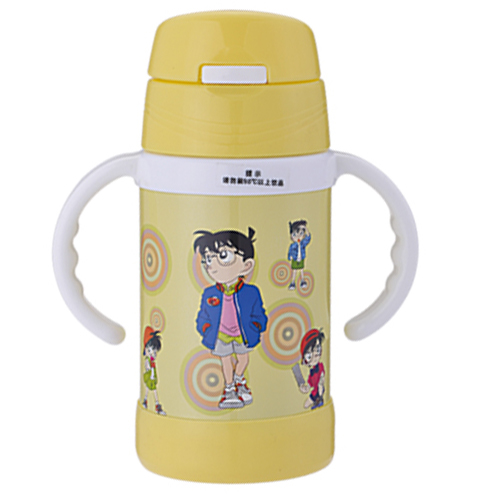 天使貝貝棒棒糖帶手柄兒童水杯黃色