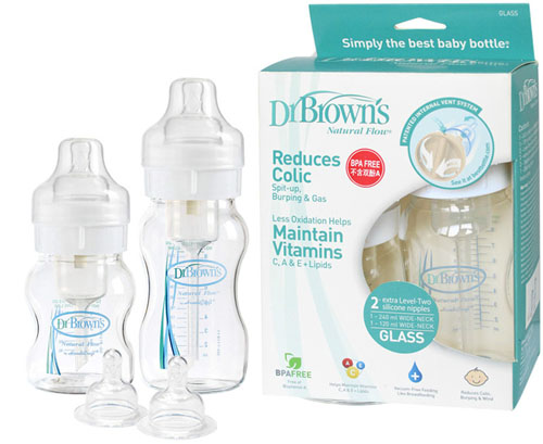 布朗博士寬口玻璃奶瓶套裝