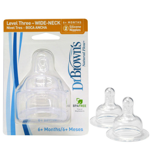 布朗博士流量3寬口奶嘴(2個裝)