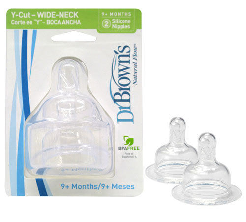 布朗博士Y型孔寬口奶嘴(2個裝)