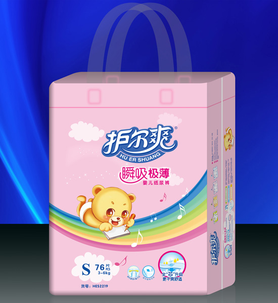 護(hù)爾爽瞬吸極薄嬰兒紙尿褲S碼76片
