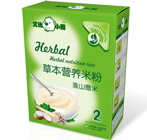 艾比小熊淮山薏米草本米粉2段盒裝