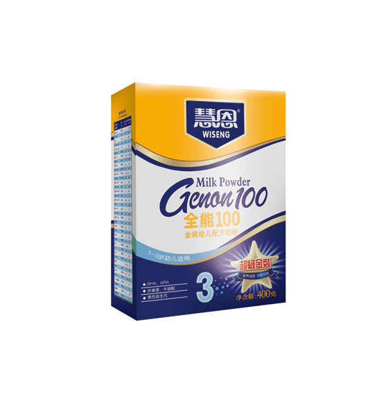 慧恩全能100超級金裝幼兒配方奶粉(盒裝400克)