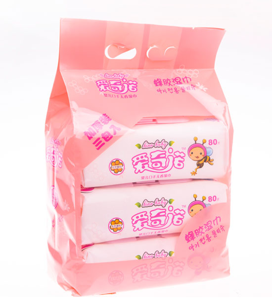愛(ài)奇諾天然蜂膠嬰兒口手無(wú)香80片枕式加蓋三聯(lián)包(粉)