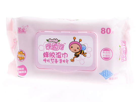 愛奇諾天然蜂膠嬰兒口手無(wú)香80片枕式加蓋(粉)1