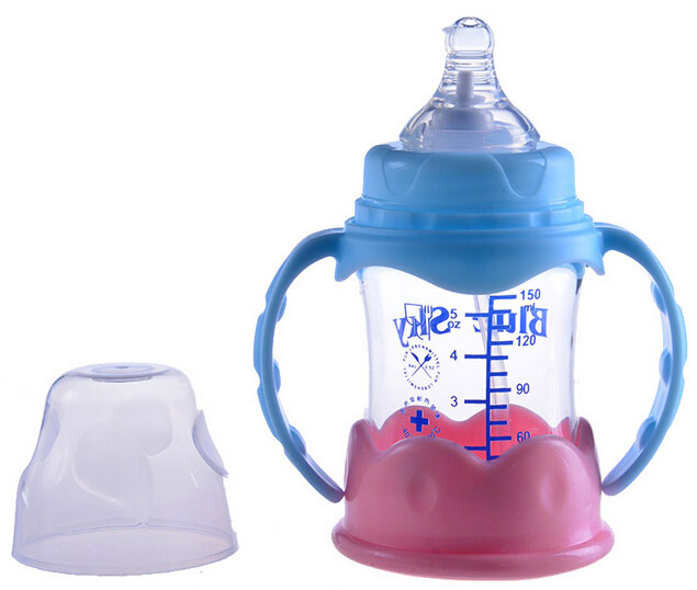 富嬰坊防爆玻璃奶瓶150ML紅藍