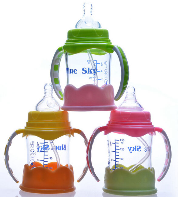 富嬰坊防爆玻璃奶瓶150ML三色