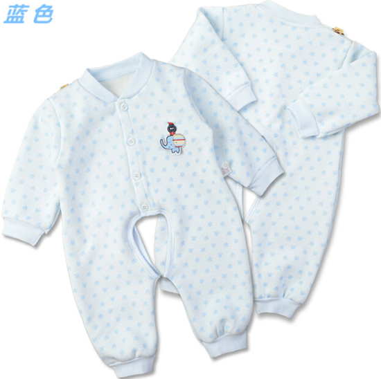 圣嬰島嬰兒藍(lán)色連體衣