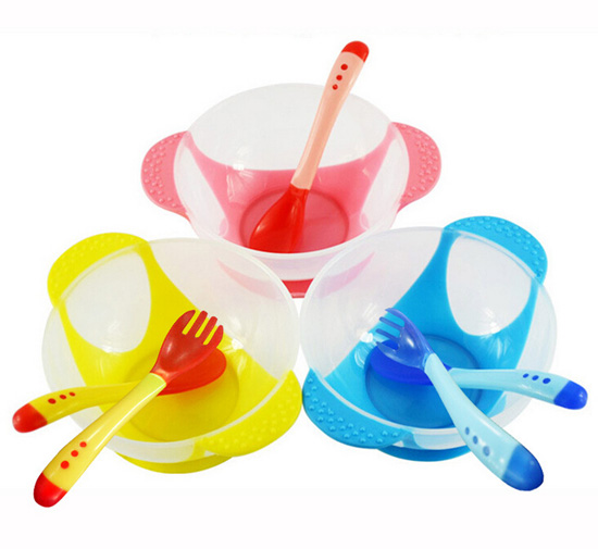 晶瑩雙耳防滑包膠吸盤碗