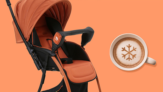 可思貝防霧霾嬰兒推車(chē)(摩卡)