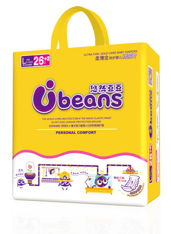 悠然豆豆柔薄金呵護嬰兒紙尿片L28片