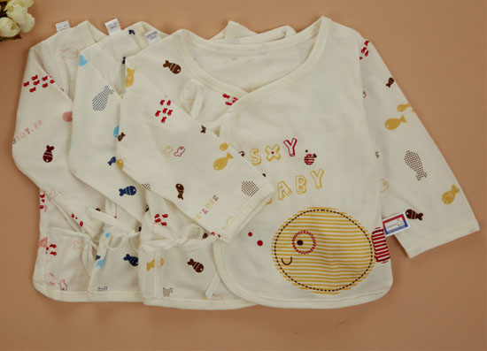 金色小魚竹纖維單面小魚半背合同衫