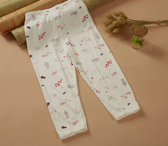 金色小魚竹纖維單面小魚單條褲