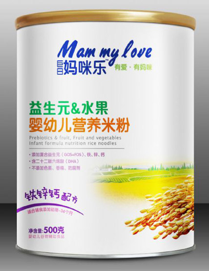 巨日媽咪樂(lè)益生元水果嬰幼兒營(yíng)養(yǎng)米粉鈣鐵鋅配方