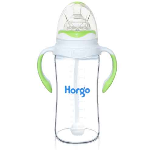 禾皋包膠手柄260弧身高硼硅玻璃奶瓶