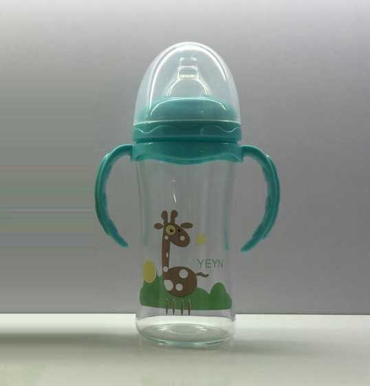 優(yōu)兒優(yōu)女260ML寬口有柄自動高硼硅玻璃奶瓶