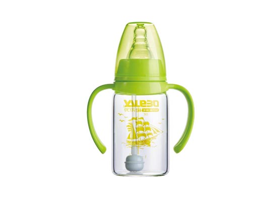 優(yōu)樂寶標(biāo)口徑有柄自動(dòng)晶鉆玻璃奶瓶120ML(S)