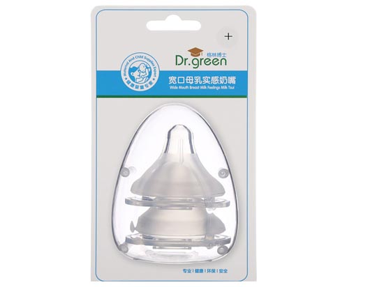 格林博士寬口母乳實感奶嘴兩個裝十字孔