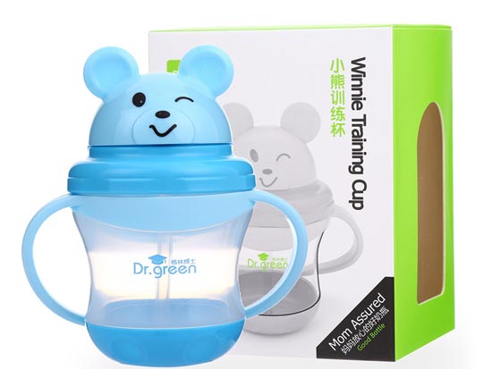 格林博士小熊訓練杯藍色
