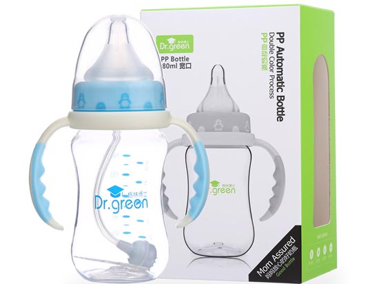 格林博士寬口PP自動(dòng)奶瓶80ML藍(lán)色