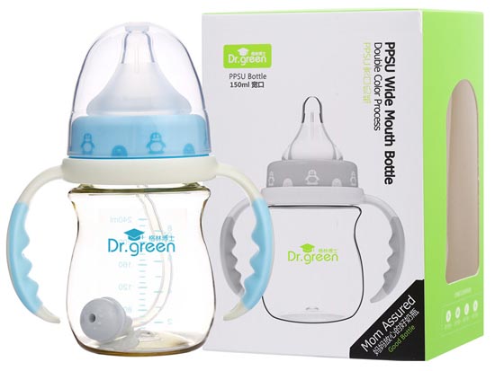 格林博士PPSU寬口奶瓶150ML藍(lán)色