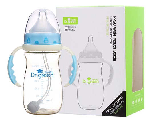 格林博士PPSU寬口奶瓶350ML藍(lán)色