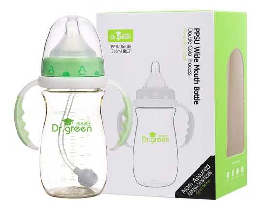 格林博士PPSU寬口奶瓶350ML綠色